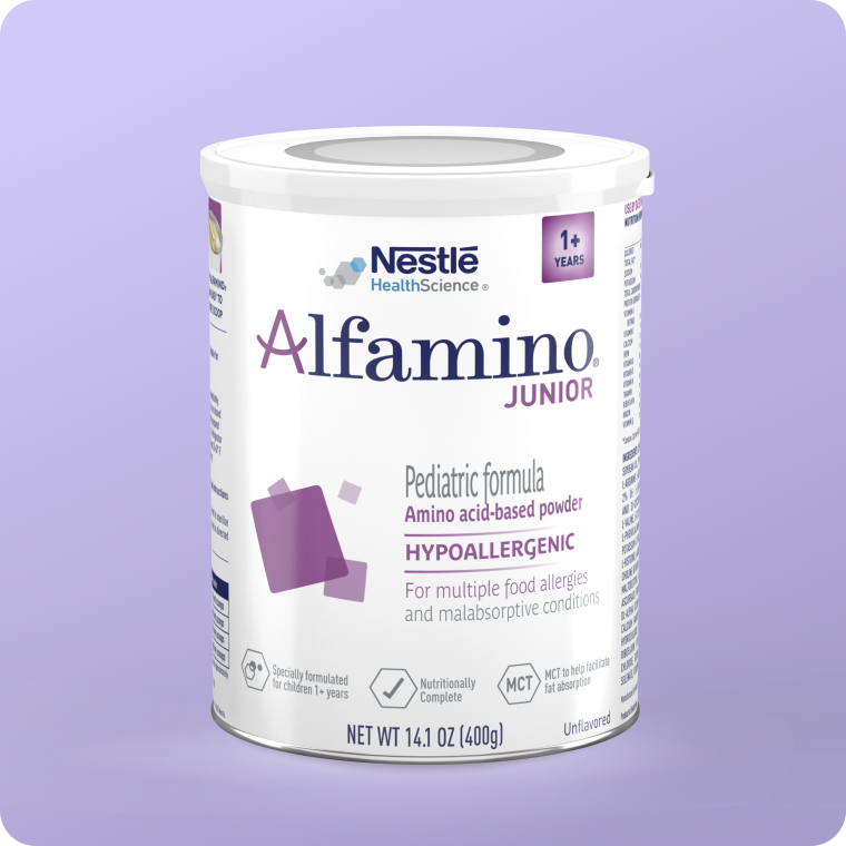 Alfamino® Junior Formula Hypoallergenic. Amino acid-based powder.